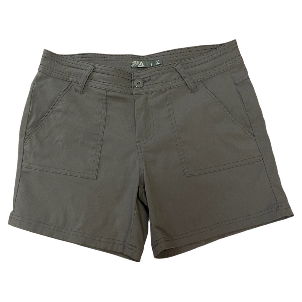 Prana Women's Shorts Gray/Tan With Pockets Size 8